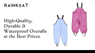 High-Quality, Durable & Waterproof Overalls at the Best Prices