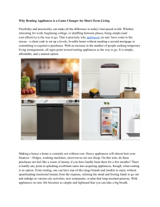 why renting appliances is a game changer