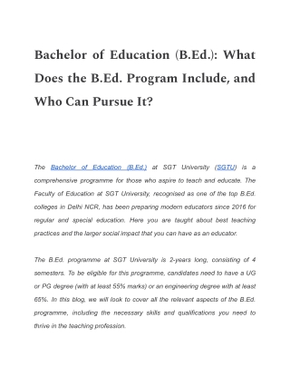 Bachelor of Education (B.Ed.)_