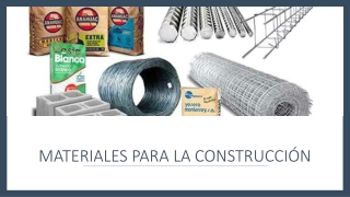 materiales para la construcci n