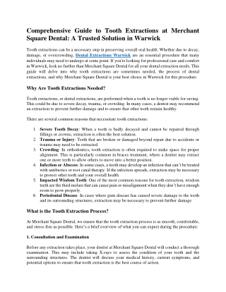 comprehensive guide to tooth extractions