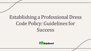 establishing a professional dress code policy guidelines for success