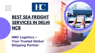 Best Sea Freight Services in Delhi NCR