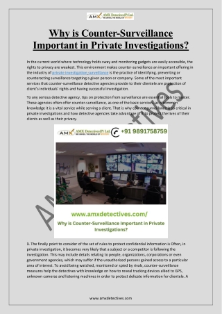 Why is Counter-Surveillance Important in Private Investigations?