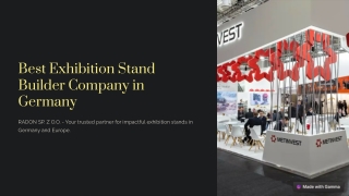 Leading Exhibition Stand Builder Company in Germany for Exceptional Booths