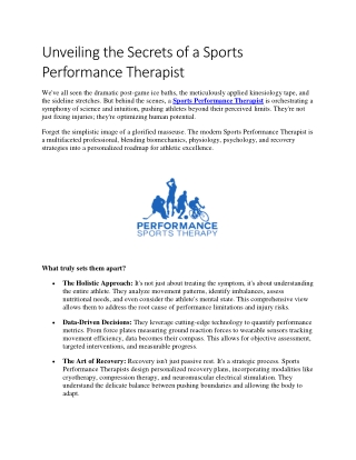 Unveiling the Secrets of a Sports Performance Therapist.docx