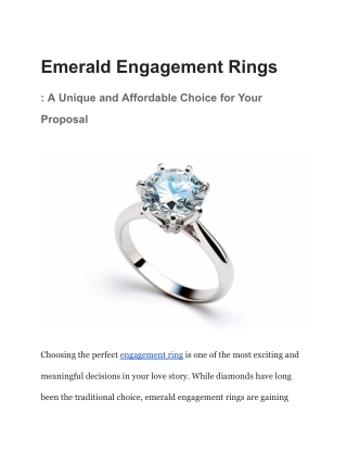 emerald engagement rings