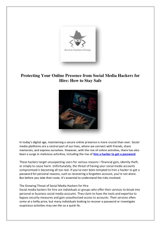 Black Hat Hacker Hire | Aurora Hackers