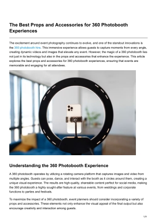 The Best Props and Accessories for 360 Photobooth Experiences