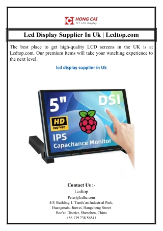 lcd display supplier in uk lcdtop com