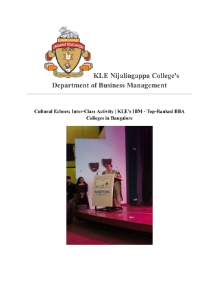 Cultural Echoes: Inter-Class Activity | KLE's IBM - Top-Ranked BBA Colleges in B