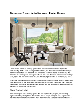 timeless vs trendy navigating luxury design