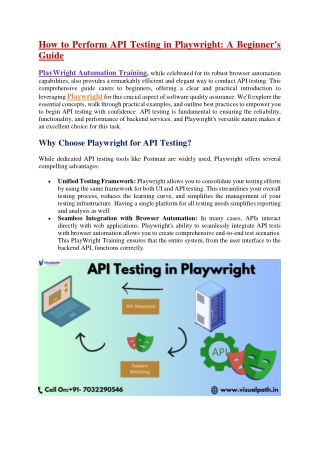 how to perform api testing in playwright