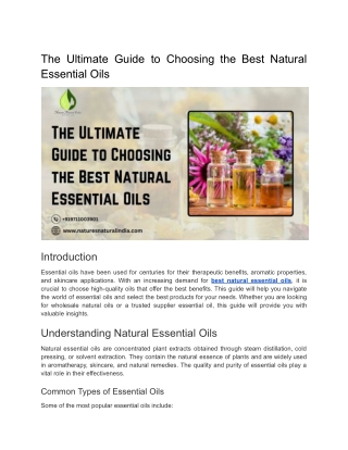 the ultimate guide to choosing the best natural