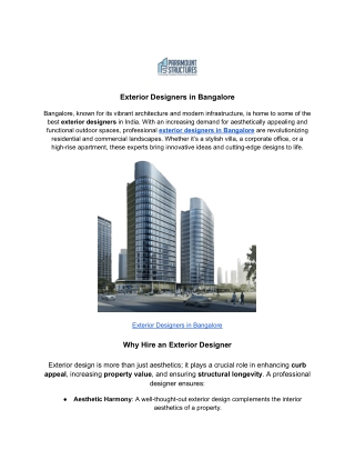 exterior designers in bangalore