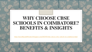 Why Choose CBSE Schools in Coimbatore? Benefits & Insights
