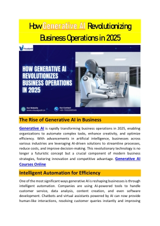 Generative AI Training | Generative AI Courses Online