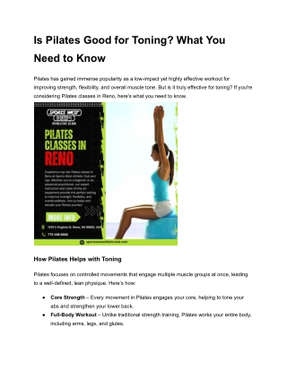 Is Pilates Good for Toning
