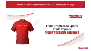 From Graphics to Sports Prints: Popular T-Shirt Designs for Boys
