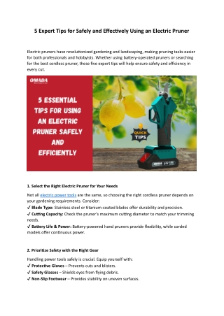 5 expert tips for safely and effectively using