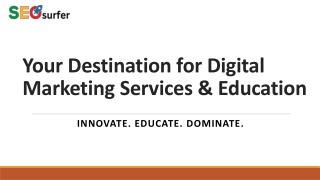 Your Destination for Digital Marketing Services & Education
