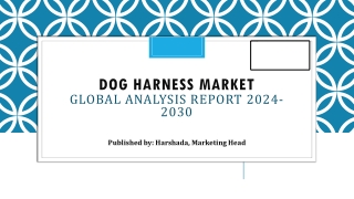 dog harness market global analysis report 2024 2030