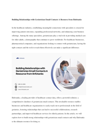 building relationships with geriatrician email
