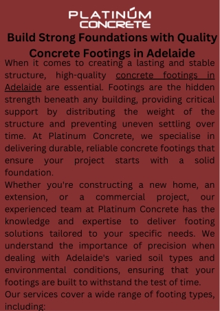 build strong foundations with quality concrete