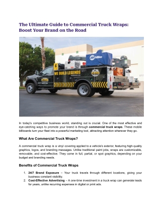 The Ultimate Guide to Commercial Truck Wraps_ Boost Your Brand on the Road