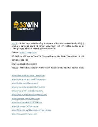 Nhà Cái 33WIN