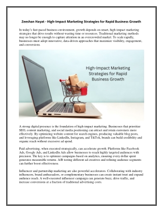 Zeeshan Hayat - High-Impact Marketing Strategies for Rapid Business Growth