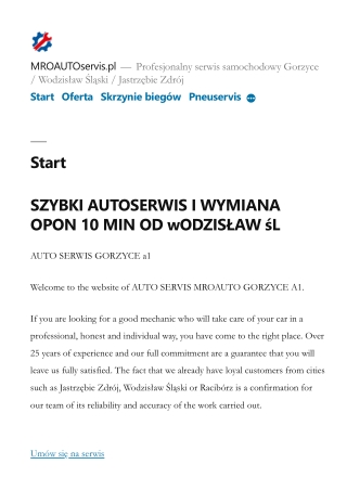 mroautoservis pl profesjonalny serwis samochodowy