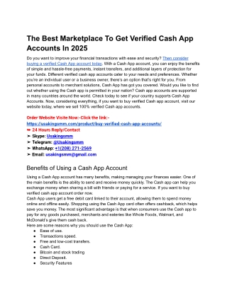The Best Marketplace To Get Verified Cash App Accounts In 2025