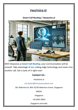 smart call routing vexavoice ai