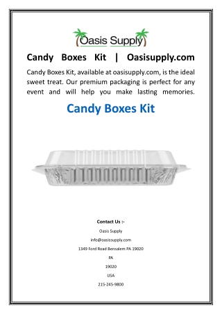 candy boxes kit oasisupply com
