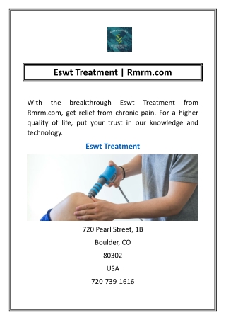 Eswt Treatment | Rmrm.com