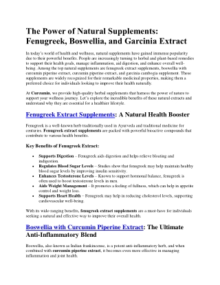the power of natural supplements fenugreek