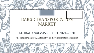 Barge Transportation Market Report Strategies for Sustainable Growth