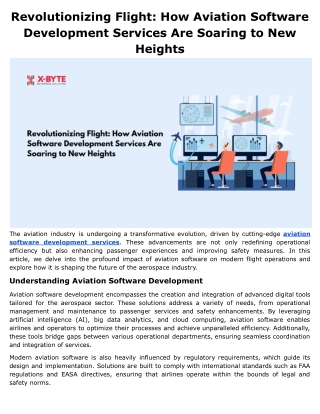 Revolutionizing Flight_ How Aviation Software Development Services Are Soaring to New Heights