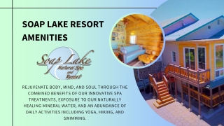 Soap Lake Resort Amenities