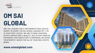 Real Estate Company in Greater Noida - Om Sai Global