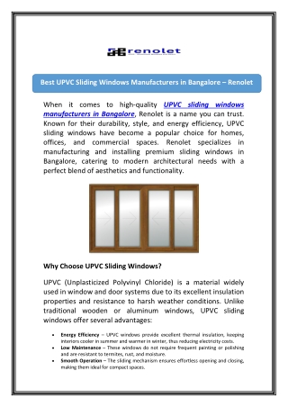 best upvc sliding windows manufacturers