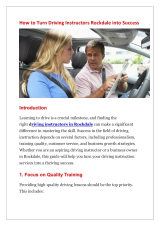 how to turn driving instructors rockdale into