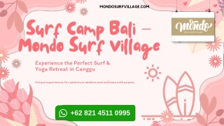 Surf Camp Bali – Mondo Surf Village
