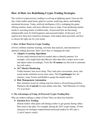 how ai bots are redefining crypto trading