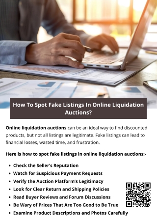 how to spot fake listings in online liquidation
