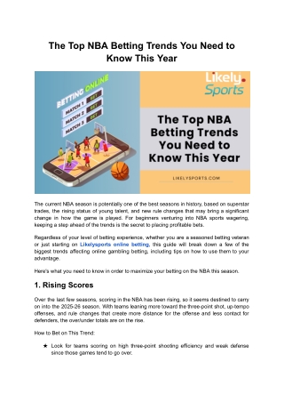 The Top NBA Betting Trends You Need to Know This Year