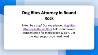 Dog Bites Attorney in Round Rock