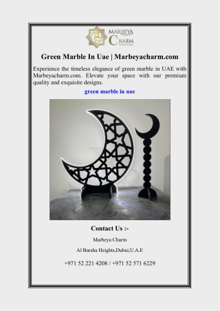 Green Marble In Uae | Marbeyacharm.com