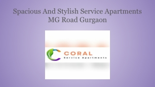 Spacious And Stylish Service Apartments MG Road Gurgaon